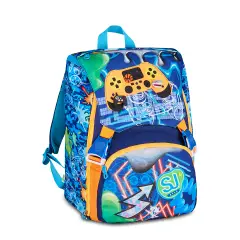 Zaino Scuola SJ Gang Joyful Pins Boy Sdoppiabile Big 24 Litri - zaini scuola