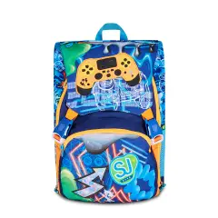 Zaino Scuola SJ Gang Joyful Pins Boy Sdoppiabile Big 24 Litri - zaini scuola