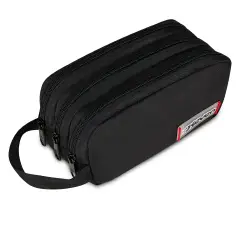 Freethink Unisex Bustina 3 Zip Jet Black - bauletti tombolini bustine