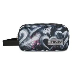 Freethink Girl Bustina 3 Zip Jet Black - bauletti tombolini bustine