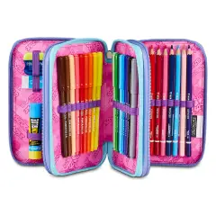 Astuccio 3 Zip Seven Electricvibe Girl 45pz - astucci colori