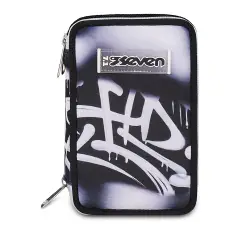 Astuccio 3 Zip Seven Plumpy Line Boy 45pz - astucci colori