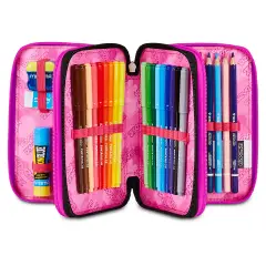 Astuccio 3 Zip Seven Plumpy Line Girl 45pz - astucci colori