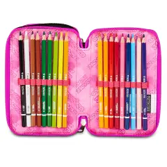 Astuccio 3 Zip Seven Plumpy Line Girl 45pz - astucci colori