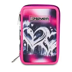 Astuccio 3 Zip Seven Plumpy Line Girl 45pz - astucci colori