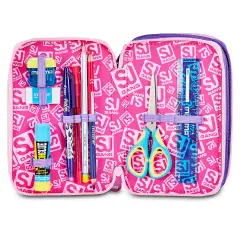 Astuccio 3 Zip SJ Gang Glowcat 3D Completo 45 Pezzi - astucci colori