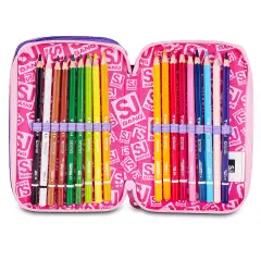 Astuccio 3 Zip SJ Gang Glowcat 3D Completo 45 Pezzi - astucci colori