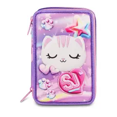 Astuccio 3 Zip SJ Gang Glowcat 3D Completo 45 Pezzi - astucci colori