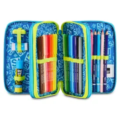 Astuccio 3 Zip SJ Gang Glowgame 3D 45 Pezzi - astucci colori