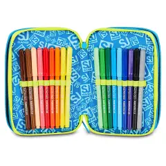 Astuccio 3 Zip SJ Gang Glowgame 3D 45 Pezzi - astucci colori