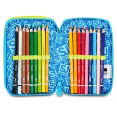 Astuccio 3 Zip SJ Gang Glowgame 3D 45 Pezzi - astucci colori