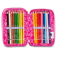 Astuccio 3 Zip SJ Gang Soft Pouch Girl 45 Pezzi - astucci colori