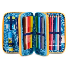 Astuccio 3 Zip SJ Gang Joyful Pins Boy 45 Pezzi - astucci colori