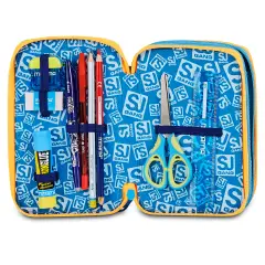 Astuccio 3 Zip SJ Gang Joyful Pins Boy 45 Pezzi - astucci colori