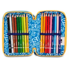 Astuccio 3 Zip SJ Gang Joyful Pins Boy 45 Pezzi - astucci colori