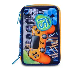 Astuccio 3 Zip SJ Gang Joyful Pins Boy 45 Pezzi - astucci colori
