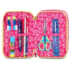Astuccio 3 Zip SJ Gang Joyful Pins Girl 45 Pezzi - astucci colori