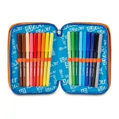 Astuccio 3 Zip SJ Gang Ever High Flames 45 Pezzi - astucci colori