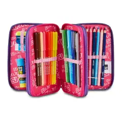 Astuccio 3 Zip SJ Gang Ever Multiviolet 45 Pezzi - astucci colori