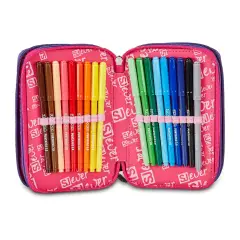 Astuccio 3 Zip SJ Gang Ever Multiviolet 45 Pezzi - astucci colori