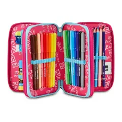 Astuccio 3 Zip SJ Gang Ever Star Drafts 45 Pezzi - astucci colori