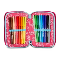 Astuccio 3 Zip SJ Gang Ever Star Drafts 45 Pezzi - astucci colori