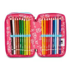 Astuccio 3 Zip SJ Gang Ever Star Drafts 45 Pezzi - astucci colori