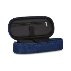 Shiny Tech Pencil Bag Round Plus Blue Polite - bauletti tombolini bustine