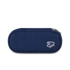 Shiny Tech Pencil Bag Round Plus Blue Polite - bauletti tombolini bustine