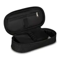 Portapenne Seven Shiny Tech Round Plus Jet Black - bauletti tombolini bustine