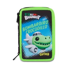 Astuccio 3 Zip Brainrot Bombardiro Crocodillo Kit 44 Pezzi - astucci colori