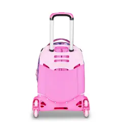 Sj Gang Fluffy Pink Girl Zaino 34 Litri con Trolley Jack-8wd - zaini trolley