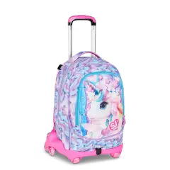 Sj Gang Glow Led Unicorn Girl Zaino 34 Litri con Trolley Jack-8wd - zaini trolley