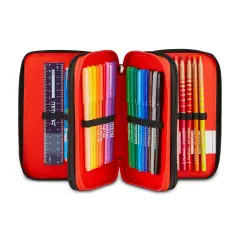 Astuccio Spider-man Back To Climbing 3 Zip Completo 44 Pezzi - astucci colori