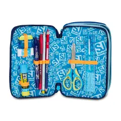 Astuccio Sj Gang Space Led Boy 3 Zip 45 Pezzi - astucci colori