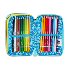 Astuccio Sj Gang Metal Dragon Boy 3 Zip 45 Pezzi - astucci colori