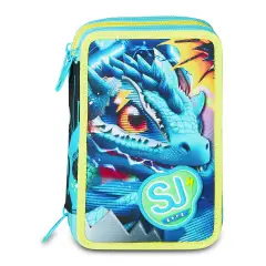 Astuccio Sj Gang Metal Dragon Boy 3 Zip 45 Pezzi - astucci colori