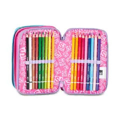 Astuccio 3 Zip Sj Gang Glow Led Unicorn Girl 45 Pezzi - astucci colori