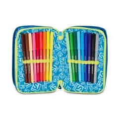 Astuccio 3 Zip Sj Gang Glace Panther Boy 45 Pezzi - astucci colori