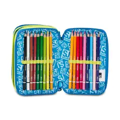 Astuccio 3 Zip Sj Gang Glace Panther Boy 45 Pezzi - astucci colori