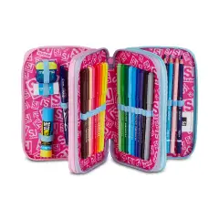 Astuccio 3 Zip Sj Gang Magical Fantasy Girl 45 Pezzi - astucci colori