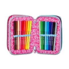 Astuccio 3 Zip Sj Gang Magical Fantasy Girl 45 Pezzi - astucci colori