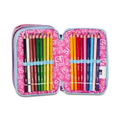 Astuccio 3 Zip Sj Gang Magical Fantasy Girl 45 Pezzi - astucci colori