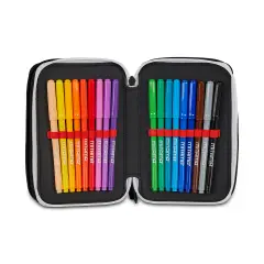Astuccio 3 Zip Milan Est.1899 Completo 45 Pezzi - astucci colori