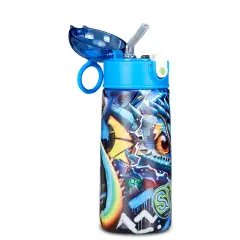 Sj Gang Borraccia con Cannuccia 460 ml Inox 304 Animali Variante 507 - borracce