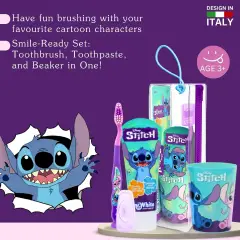 Stitch Pochette con Bicchiere Spazzolino Dentifricio 75 ml - regalo e gadget valigeria