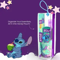 Stitch Pochette con Bicchiere Spazzolino Dentifricio 75 ml - regalo e gadget valigeria