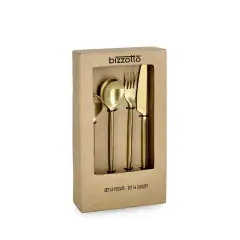 Posate Bronte Oro Satinato 16 Pezzi - regalo e gadget valigeria