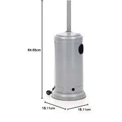 Stufa a Gas Fungo Sunny Grigio Termofungo per Esterno con Ruote - barbecue a carbonella