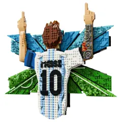 Lego Editions Lionel Messi – Celebrazione Wall Art 3D 43018 - lego